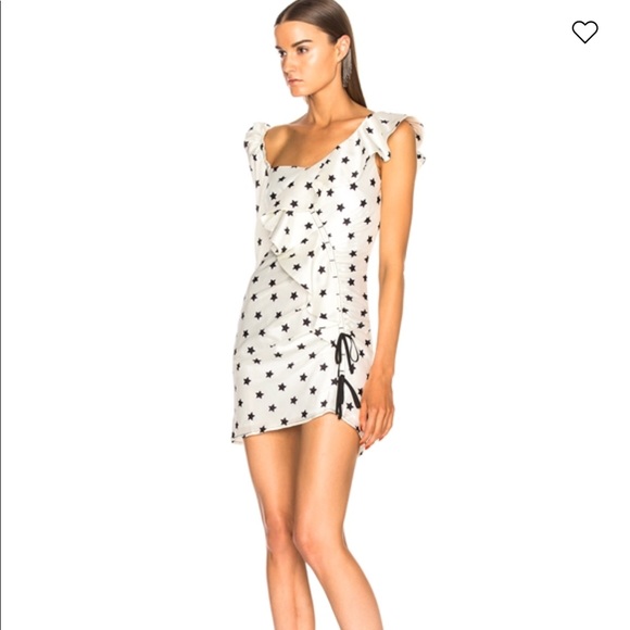 SELF-PORTRAIT Star print asymmetrical dress - Picture 3 of 6